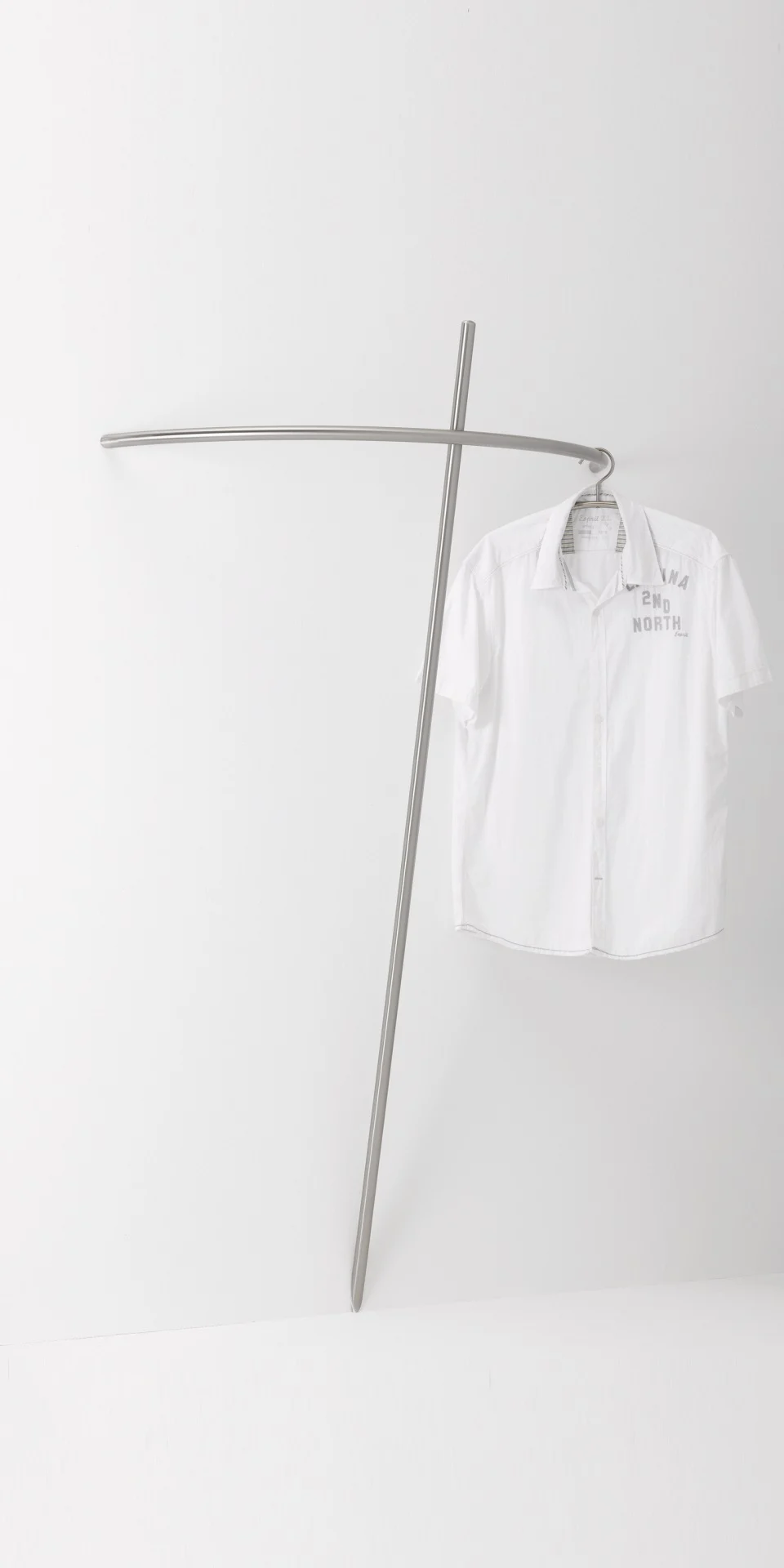 Garderobe Brent aus Edelstahl, modernes Design, silber, hochwertige Verarbeitung, 100x40x190 cm - Jan Kurtz