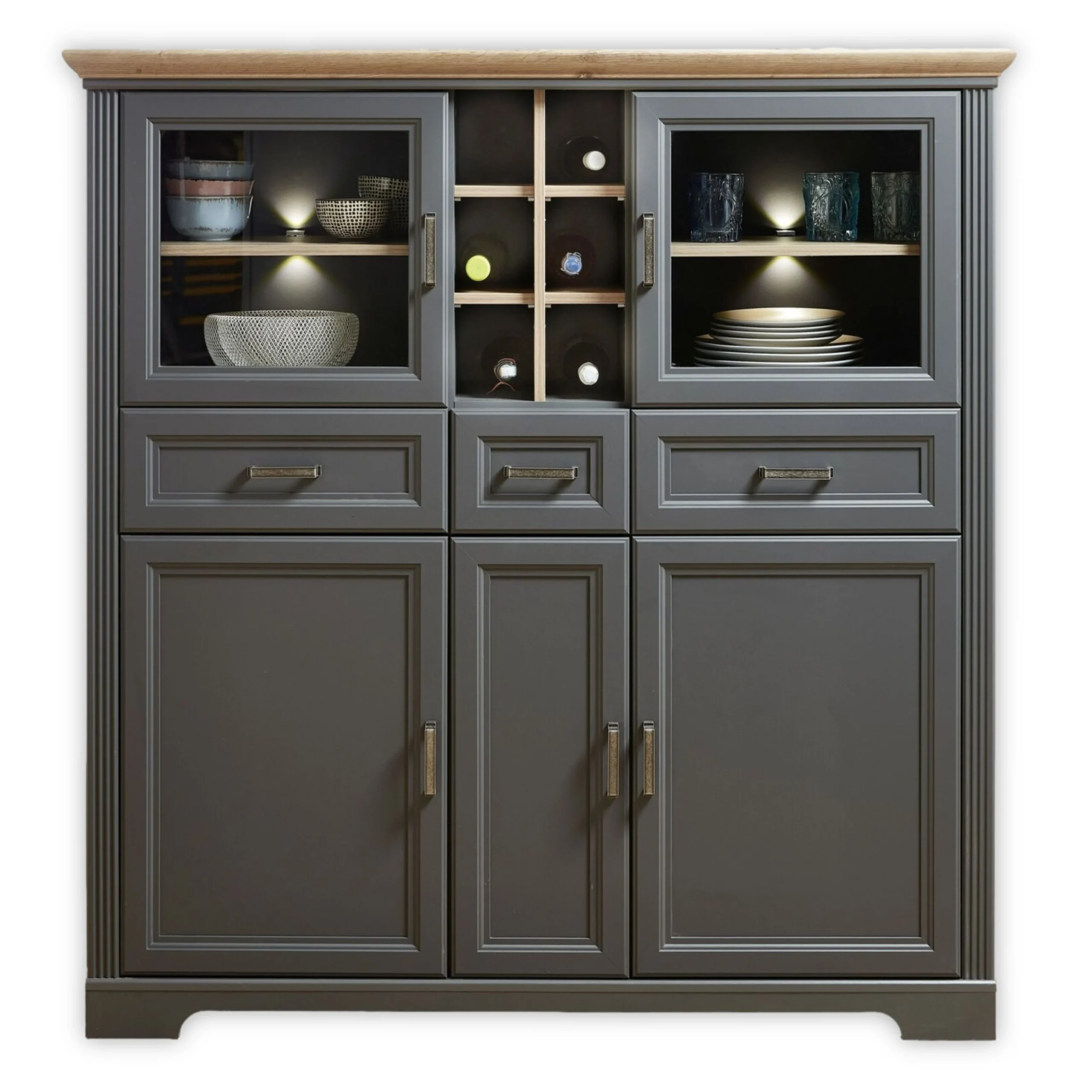 Innostyle Jasmin Highboard mit LED-Beleuchtung