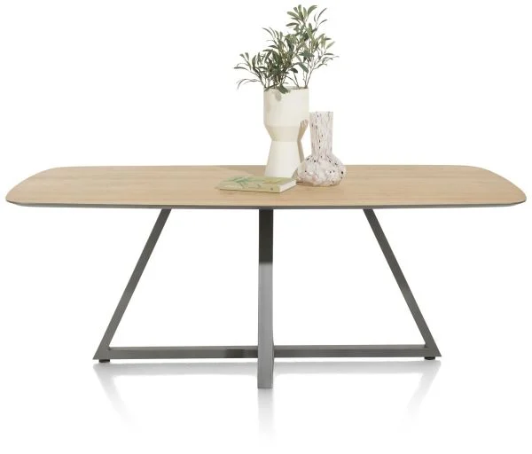 Henders & Hazel Shimanto Esstisch oval Eiche furniert/Metallgestell graphit