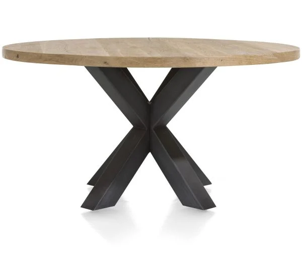 Henders & Hazel Metalox Esstisch rund Eiche furniert/Metallgestell schwarz