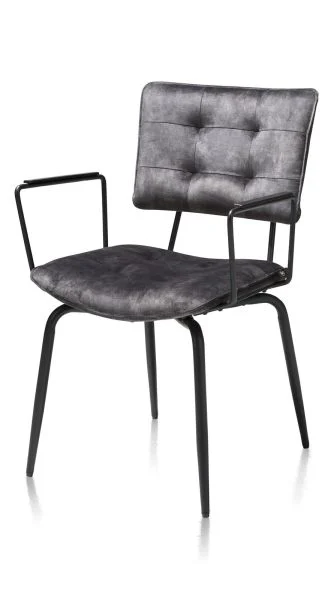 Henders & Hazel Manou Armlehnstuhl Samt Stoff Karese/Metallgestell