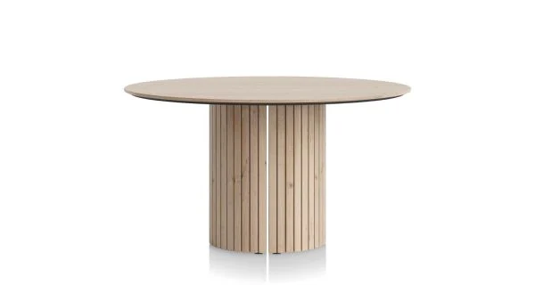 Henders & Hazel Pavie Esstisch rund Eiche furniert/Metallgestell off black Ø140 cm