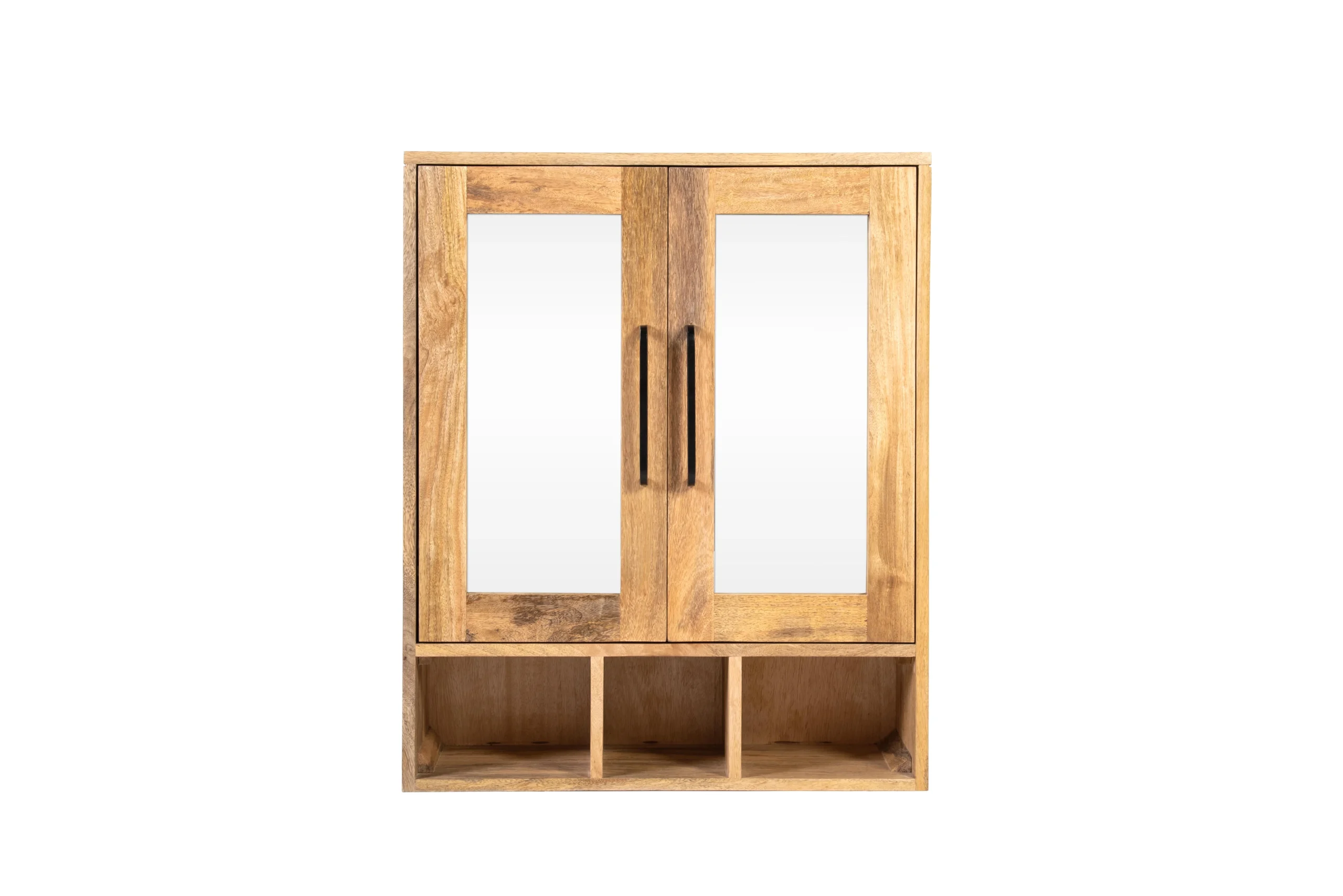 Carla&Marge Riffelution Spiegelschrank Mangoholz/Eisen Honig/Schwarz