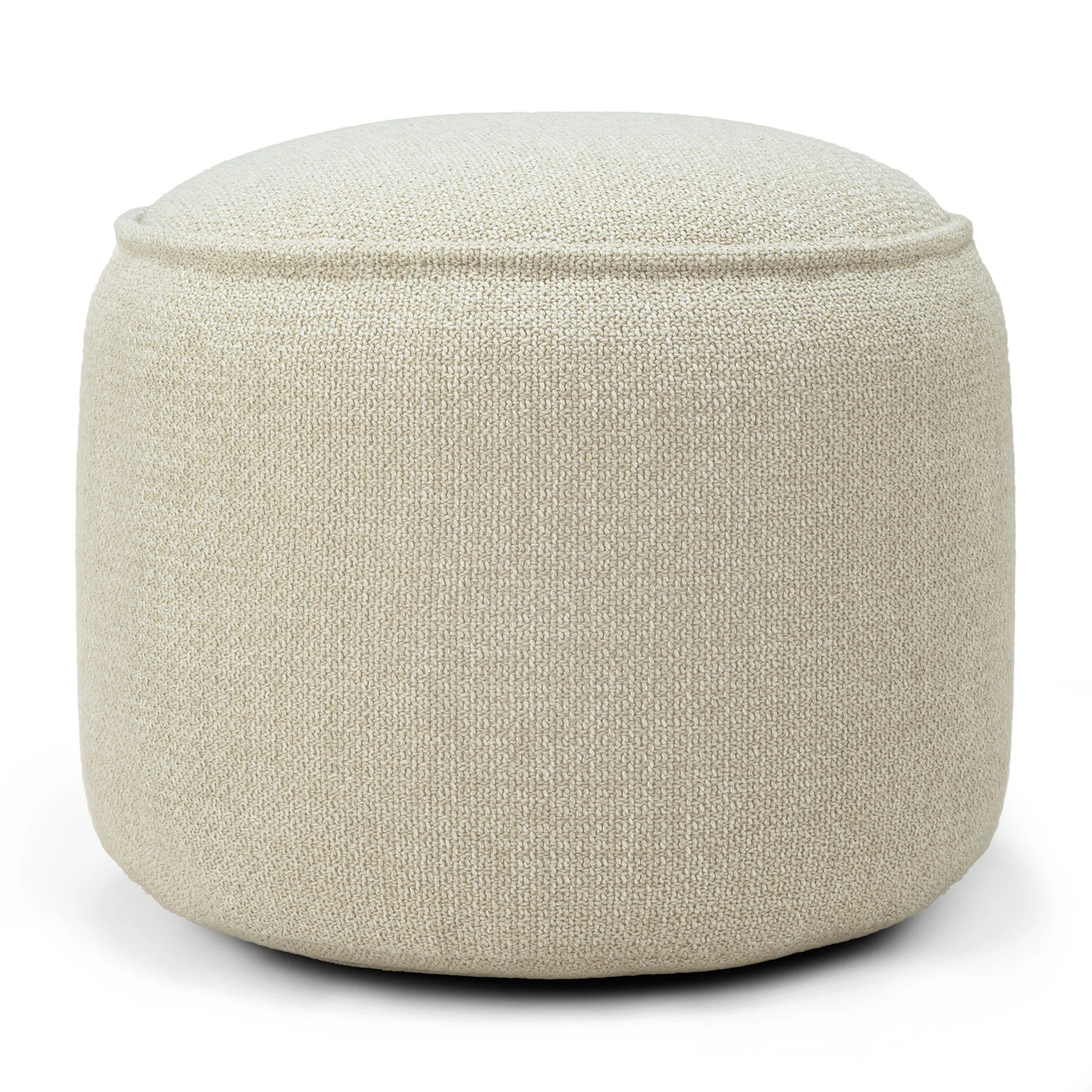 Ethnicraft Donut Sitzpouf karierter Stoff 50x50x40 cm