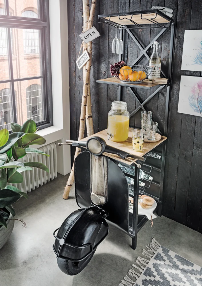 Wohnglücklich by Infantil Unikat Scooter-Barschrank 63x173x58 cm