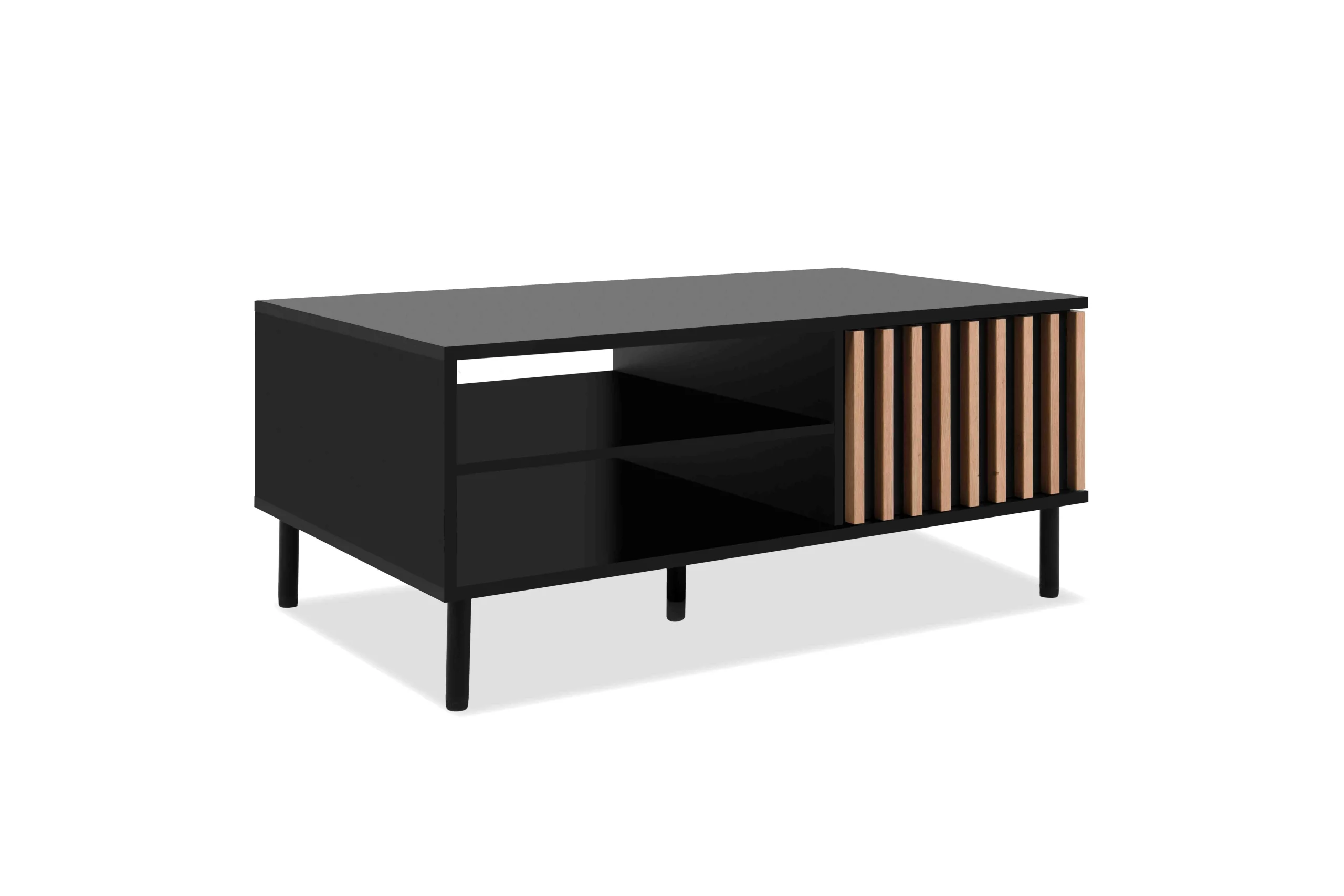 Finori Monza 55A Couchtisch 110,5x47x 67cm Schwarz / Artisan Oak