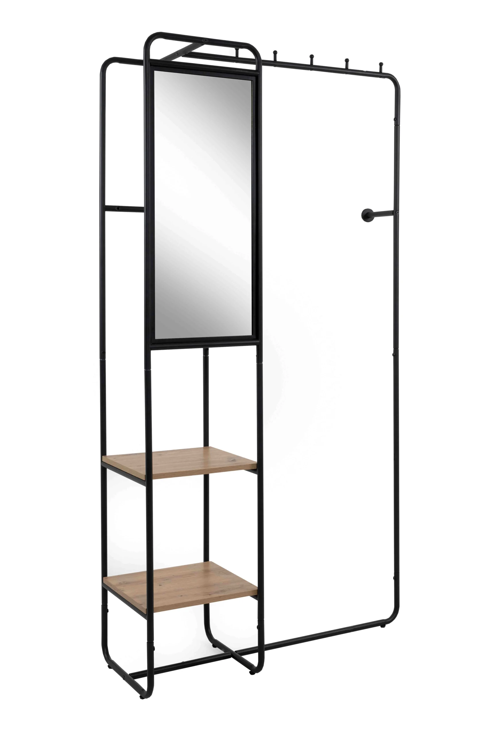 Finori Luton Kompaktgarderobe 2-teiligem Set Schwarz / Artisan Oak