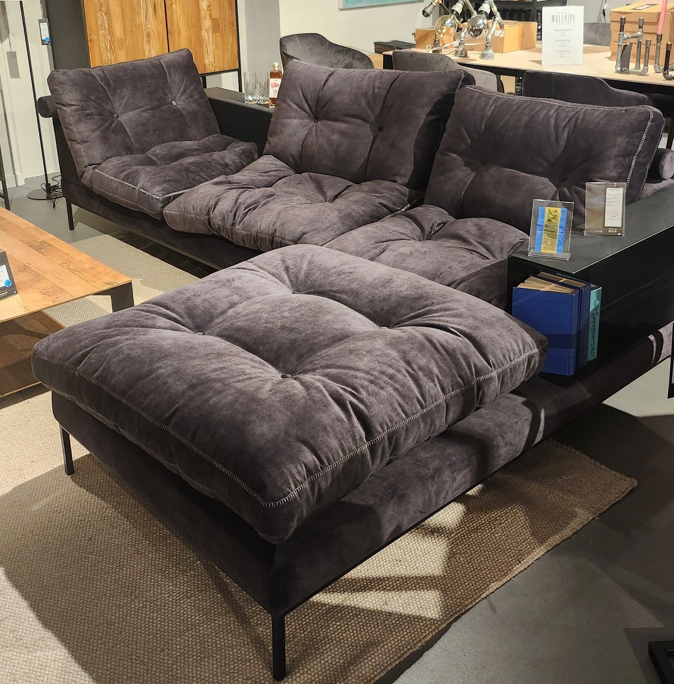 Study Sofa Stoff Adore Darkgrey - FASMAS