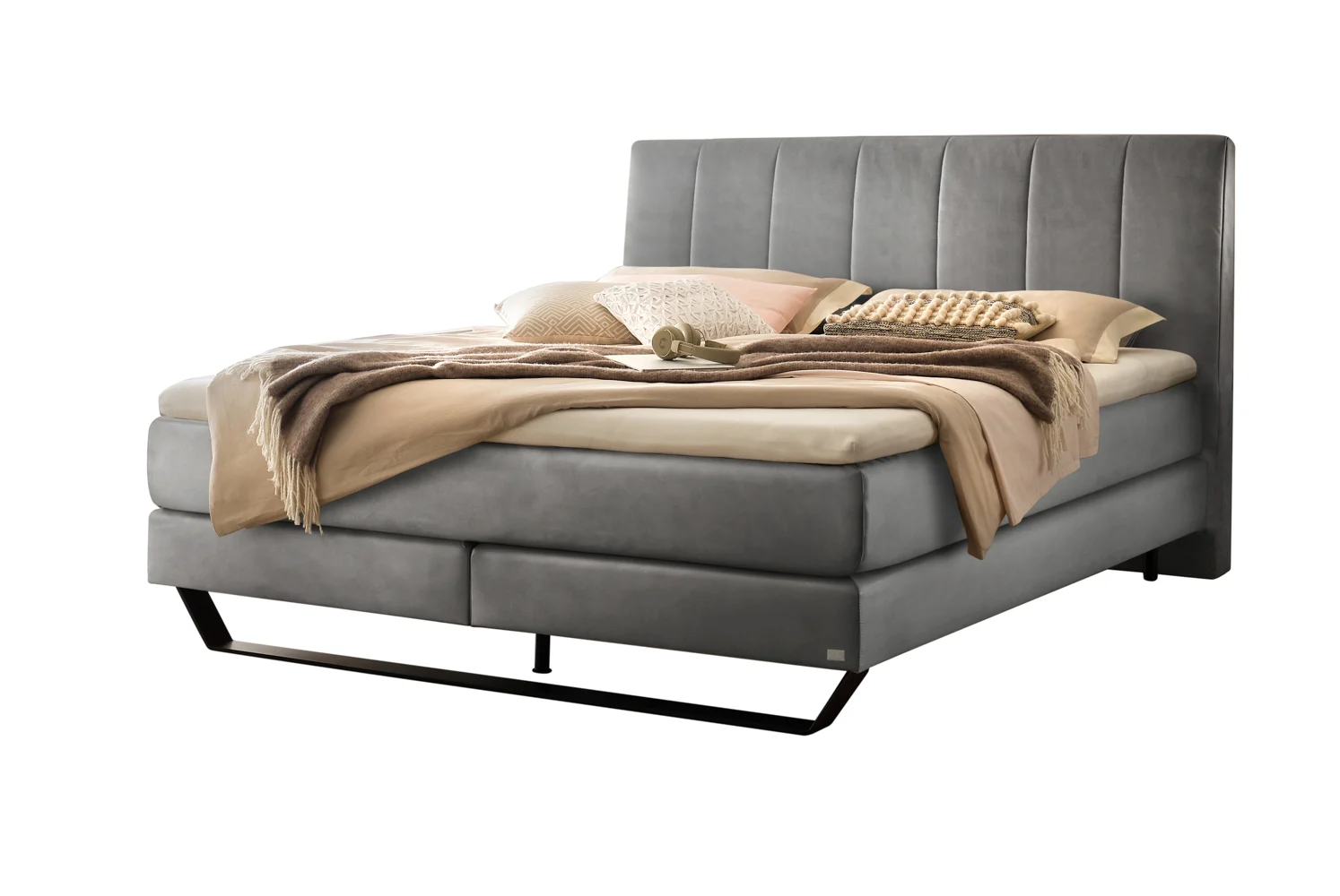 Hasena Pronto Ambra Boxspringbett metall/schwarz
