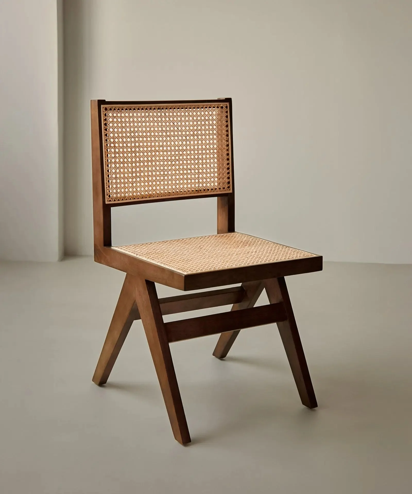 Sedia da pranzo in legno e rattan Chiara - Northdeco