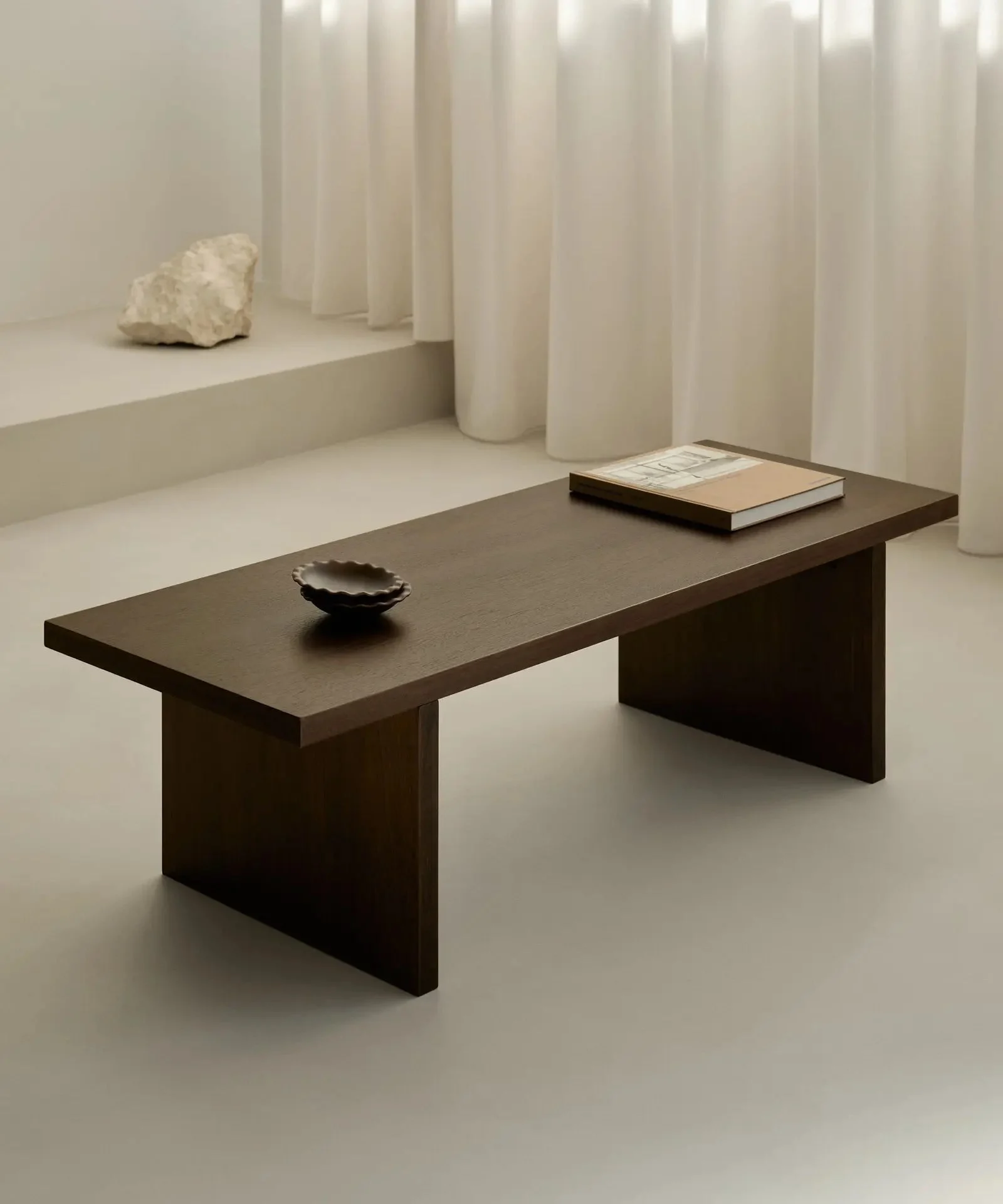 Rechteckiger Couchtisch aus Holz Tokyo (120x45 cm) - Northdeco