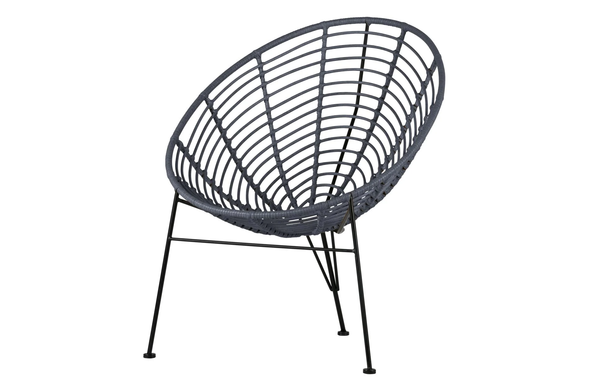 Gartensessel Jane aus Kunststoff, modernes Design, wetterfest, blau, ideal für den Outdoor-Bereich