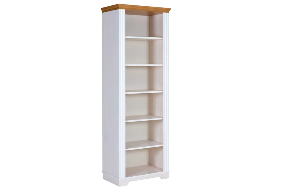 Inter Link Maluno Regal Massivholz Kiefer Weiß/Oak Colori