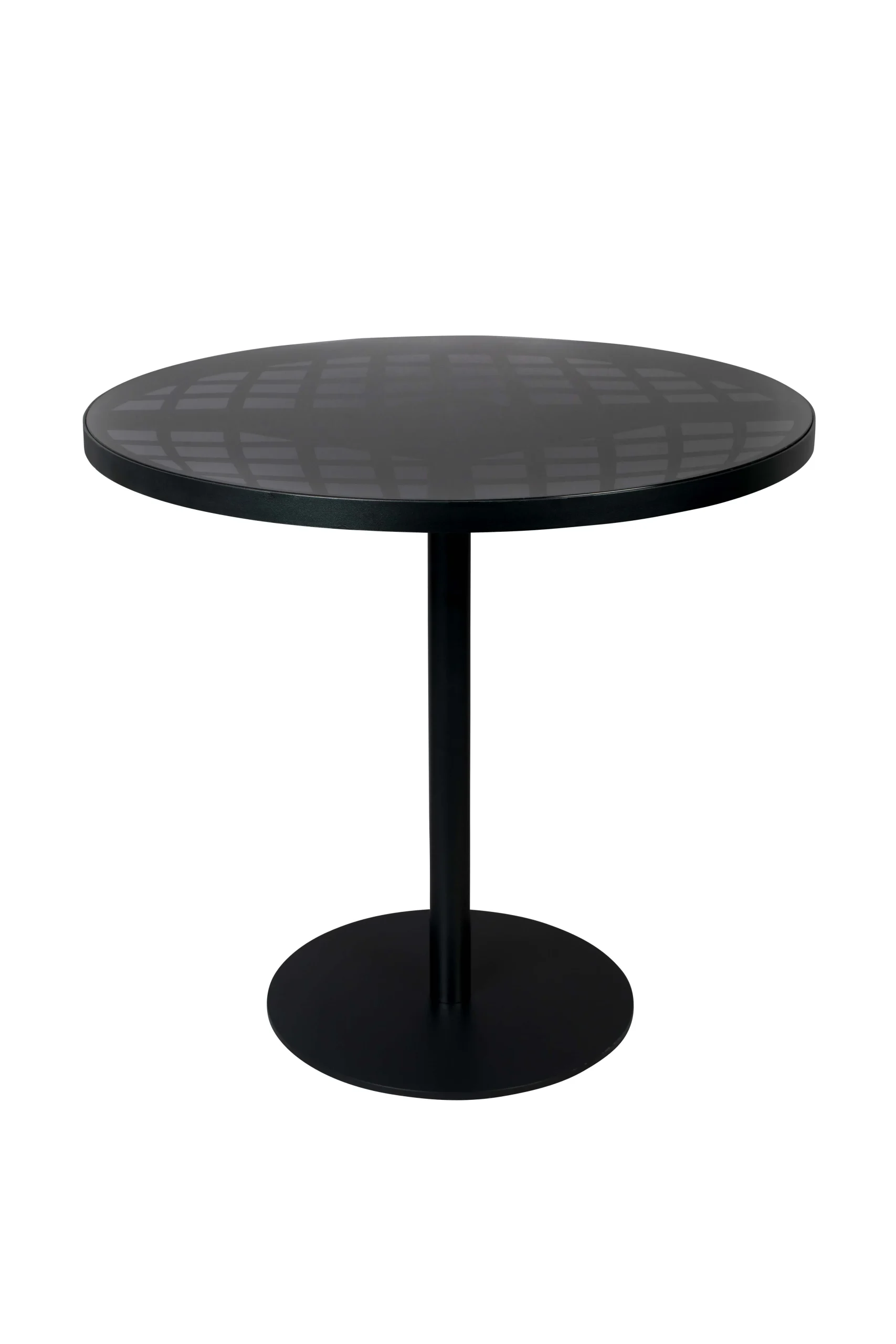Zuiver Albert Bistro-Tisch Aluminium/Glas Schwarz Ø80x76 cm