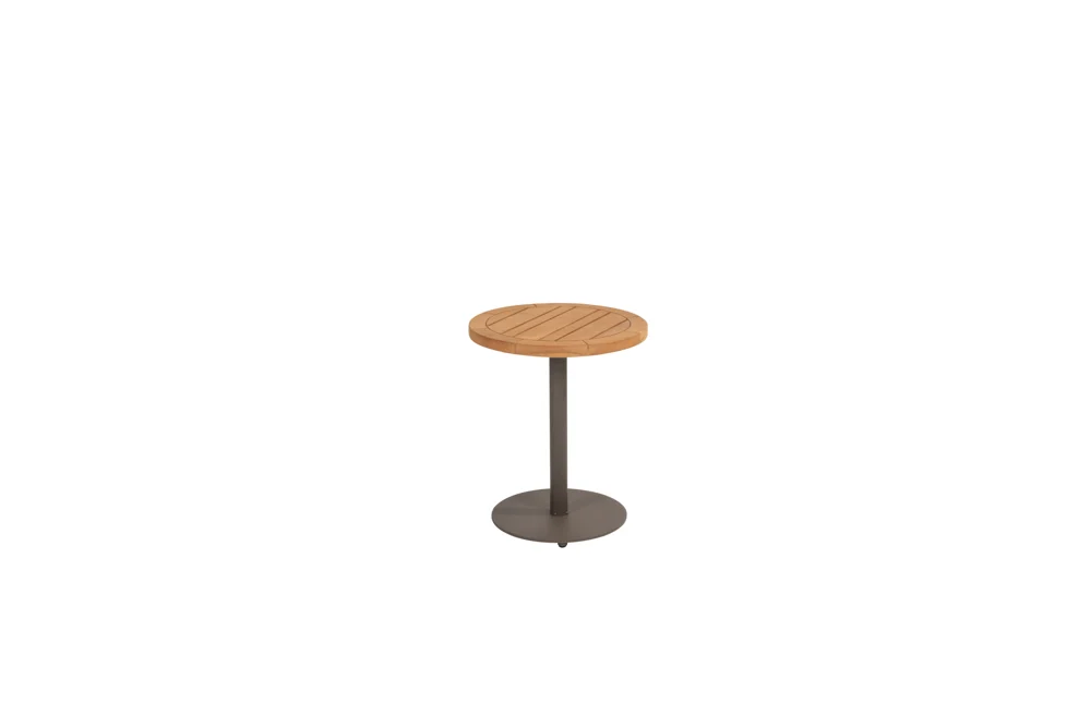4Seasons Volta natural Teak Beistelltisch Säulenfuß
