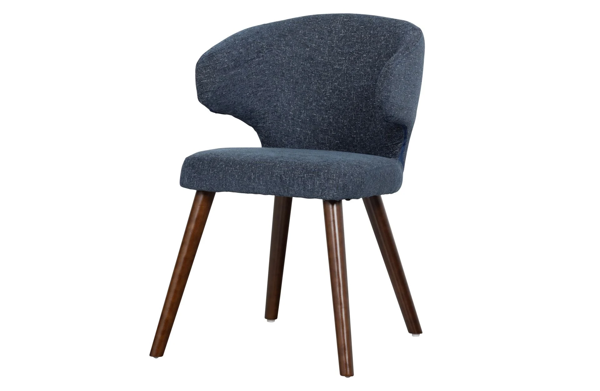 Esszimmerstuhl Cape aus Holz und Mischgewebe, klassischer Stil, gepolstert, blau - VTwonen