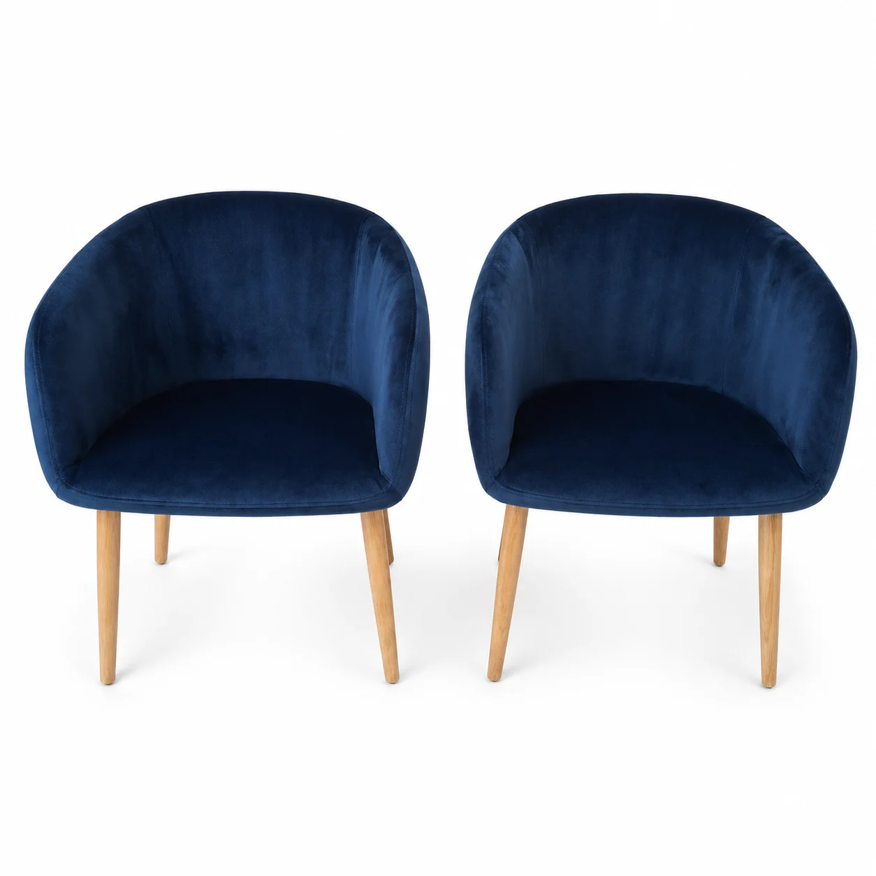 Vera Sessel Stoff Blau, 2 Stück | Outlet - FASMAS