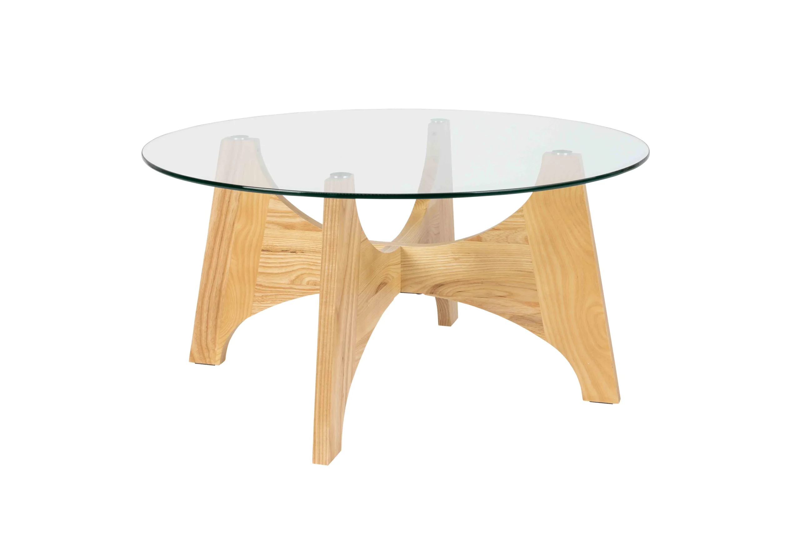 Zuiver Kobe Coffee Table Eschenholz/Glas Ø80x40 cm
