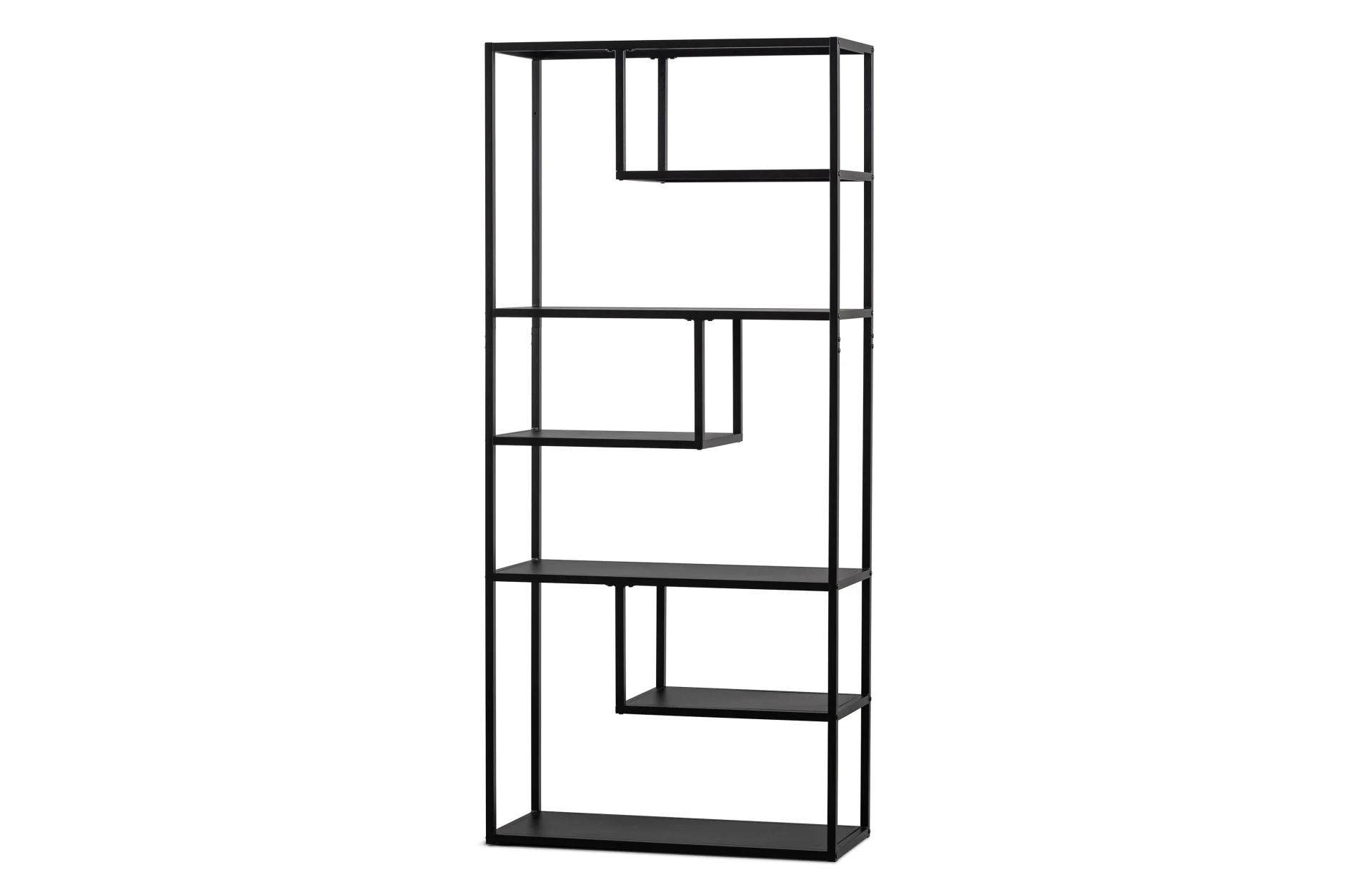 Regal Teun aus Metall, modernes Design, Schwarz, pulverbeschichtet für langlebige Qualität - Woood