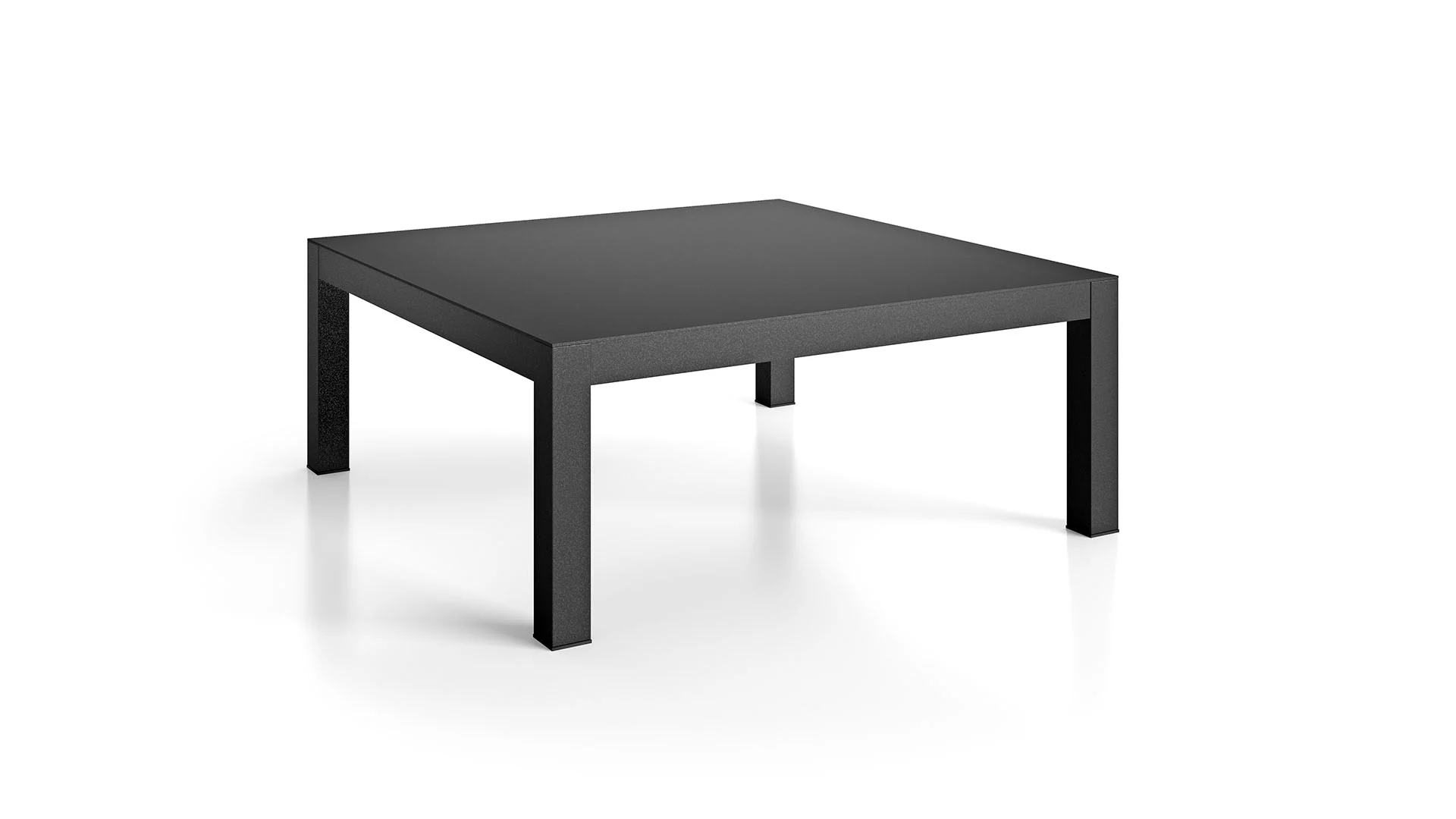 Beistelltisch Domino aus Aluminium, rechteckig, modern, Schwarz, 140x70 cm, von Fiam