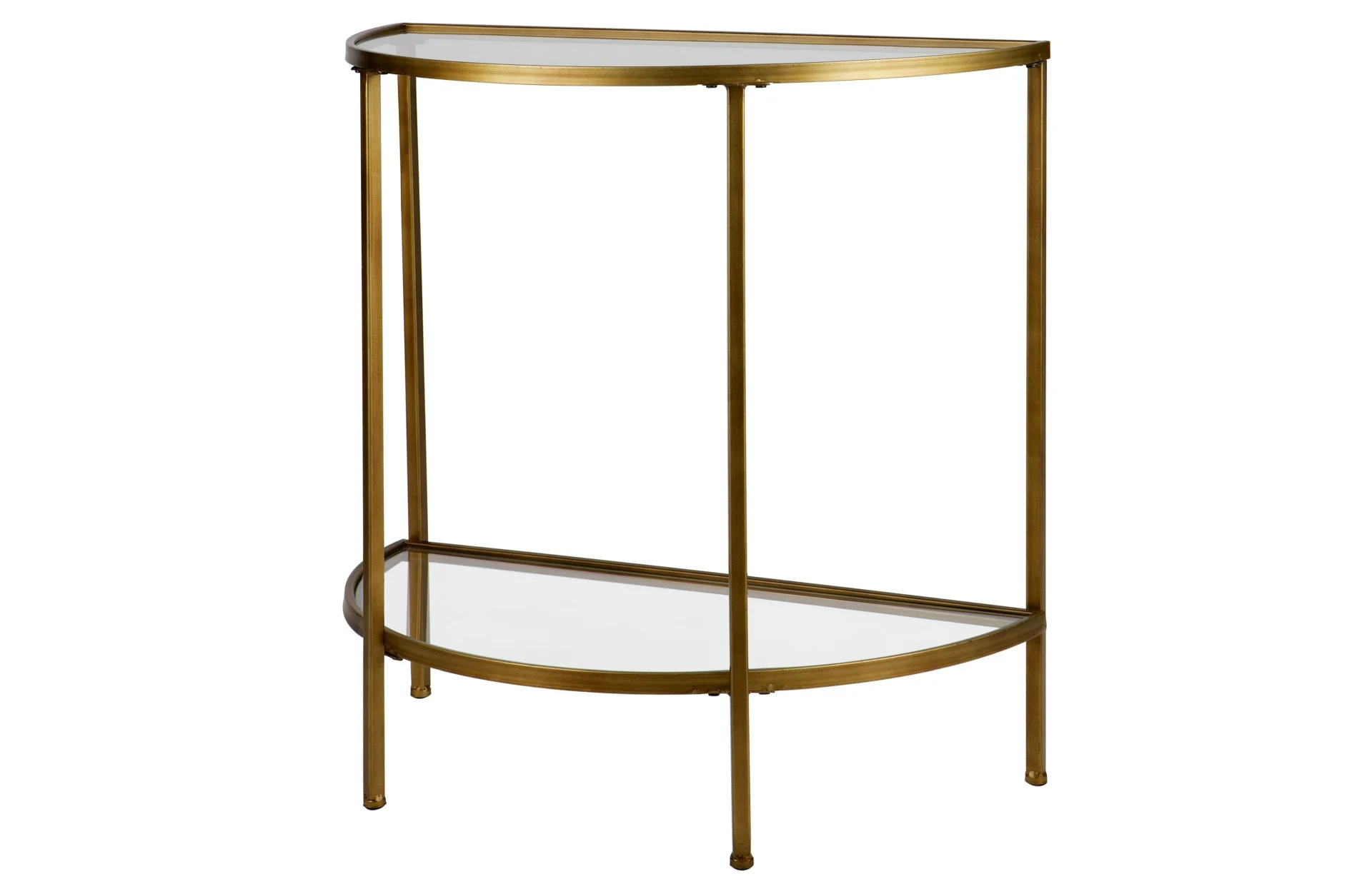 Beistelltisch Goddess Metall und Glas, klassisch elegant, goldfarben antik, organische Form - Woood