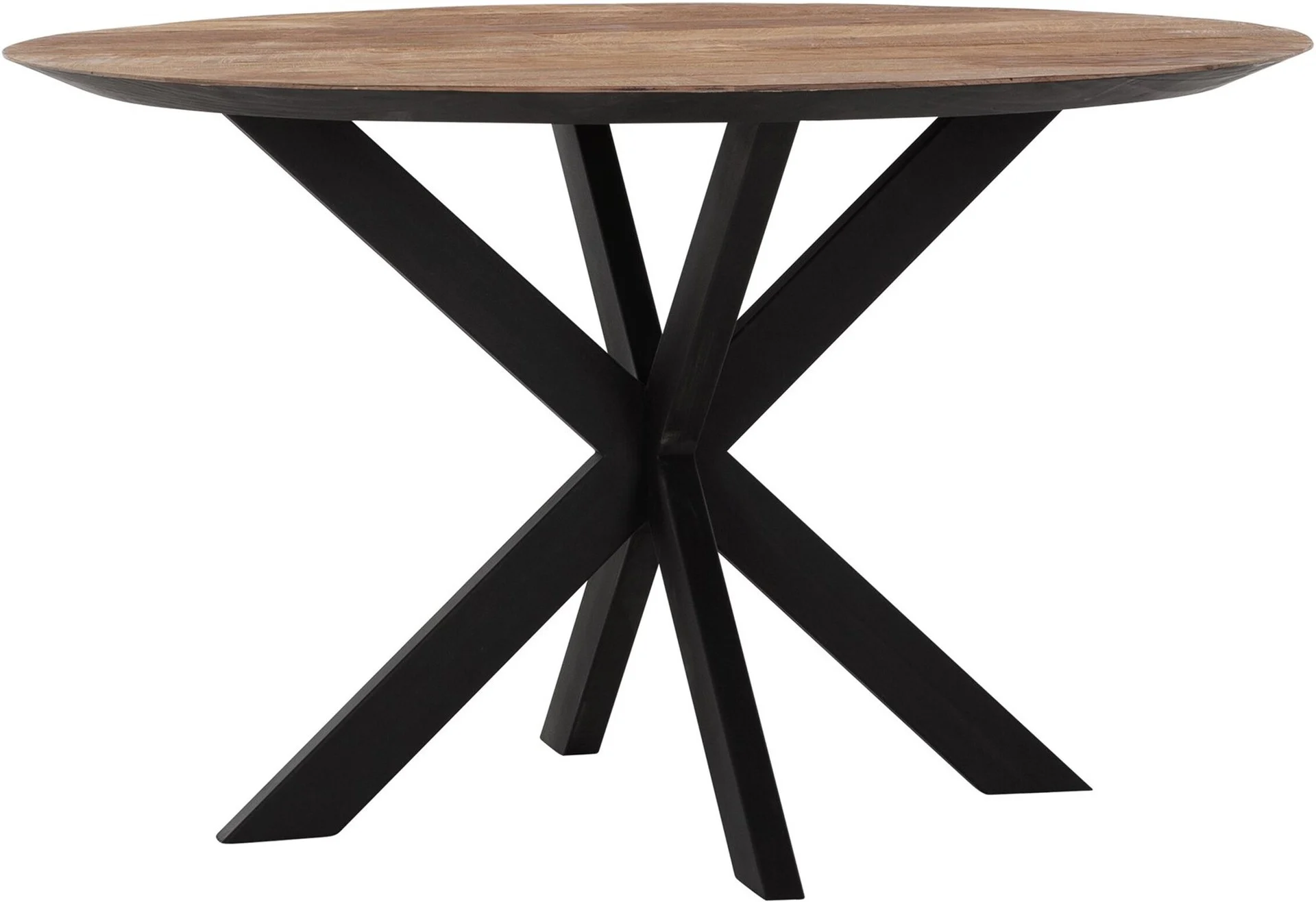 Esstisch Shape rund aus Teakholz, Massivdesign, Natur, Ø 130 cm, für 4–5 Personen - dtp Home