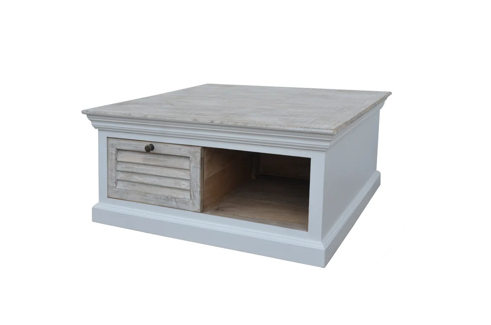 LC Home Hampton Couchtisch aus Mangoholz mit Schublade