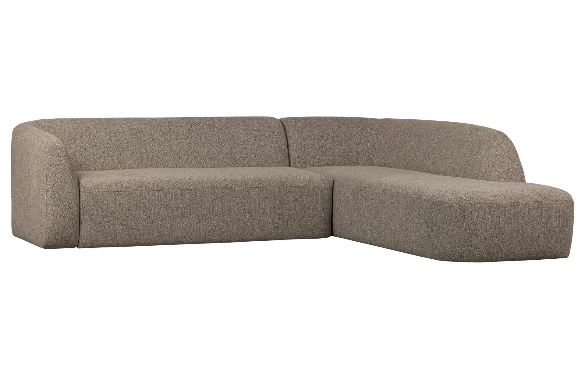 Ecksofa Sloping aus Chenille-Stoff, modern, rechtsseitig, braun, gepolstert, bequem für Dich