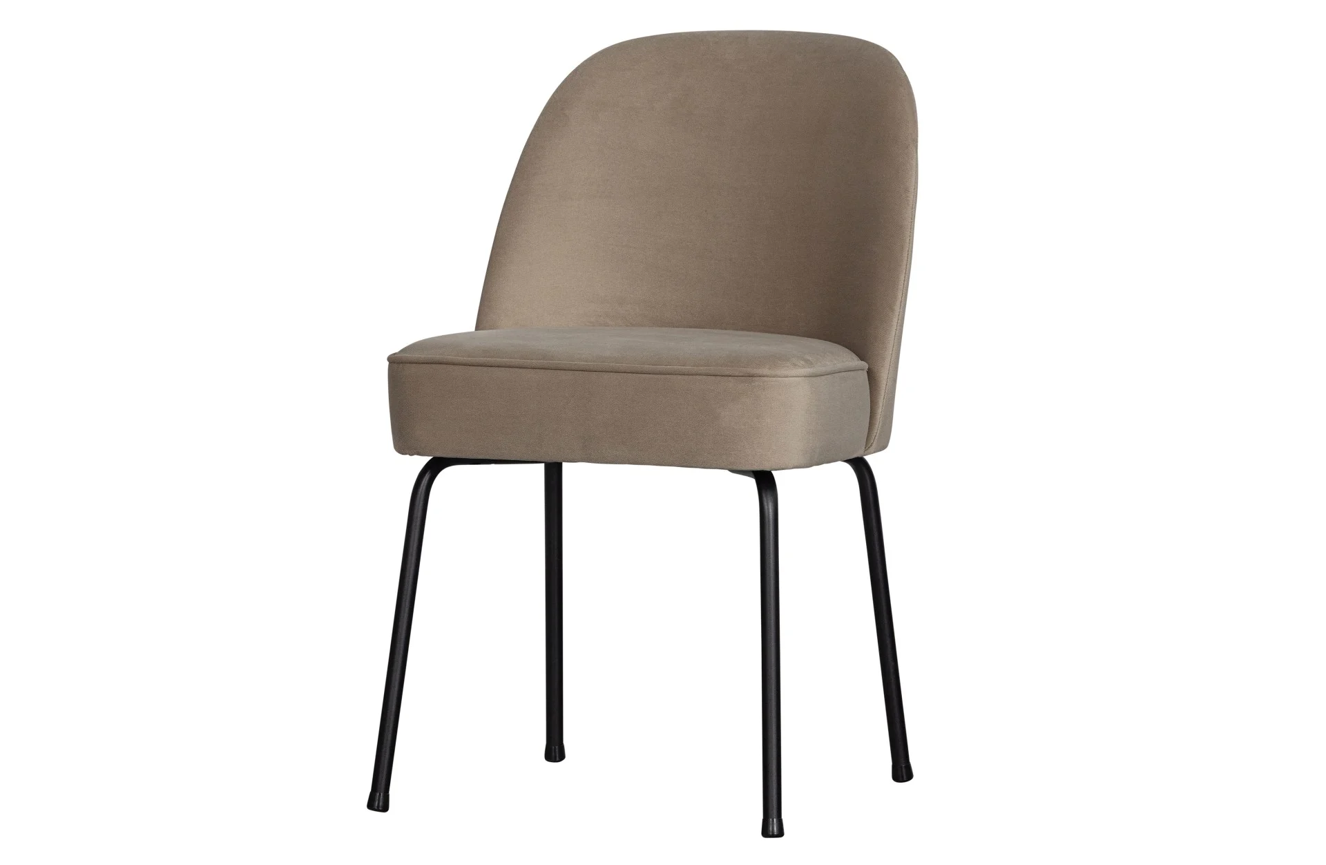 Esszimmerstuhl Vogue Samt, modernes Design, gepolstert, Kaki, pulverbeschichtetes Metallgestell - Woood