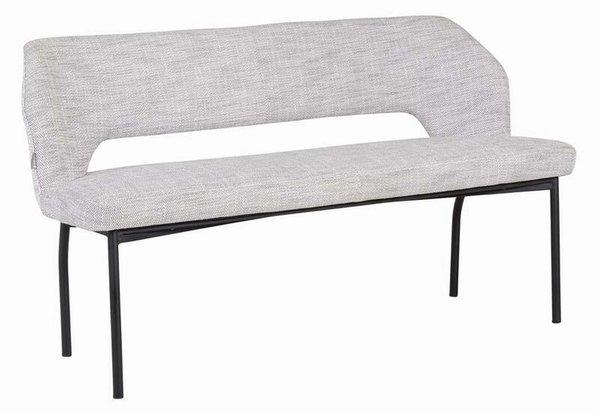 Bank Bloom 150 cm Stoff, modern gepolstert, hellgrau, für 2–3 Personen, Must Living