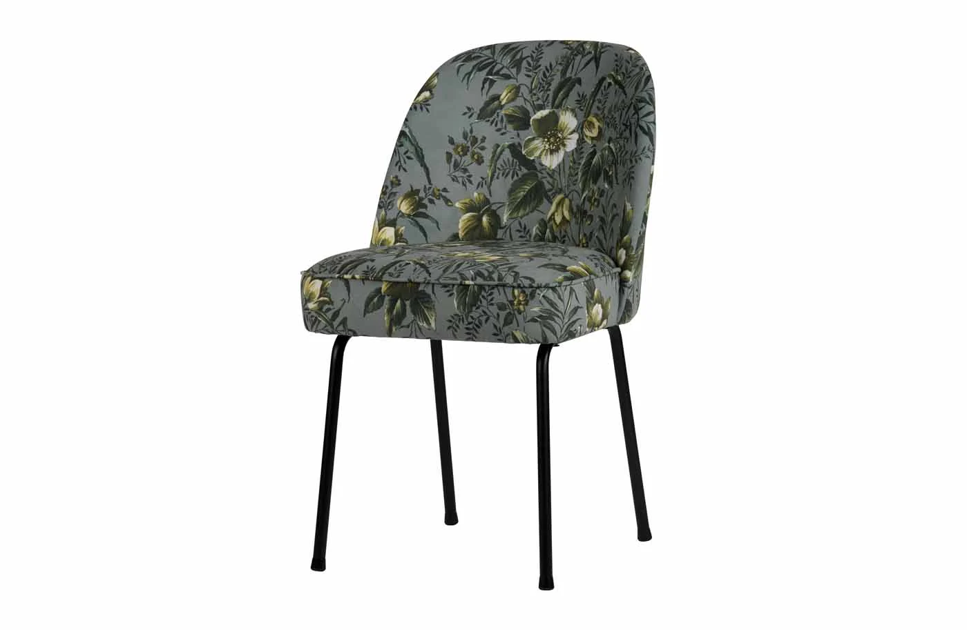 Esszimmerstuhl Vogue Samt, modernes Design, gepolstert, Poppy Grau, komfortabel und pflegeleicht - Woood