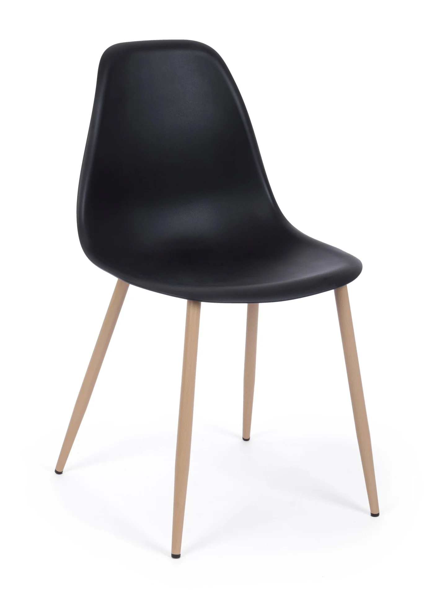 Stuhl Mandy 4er-Set aus Kunststoff und Metall, modern, schwarz, bequem für Dein Esszimmer