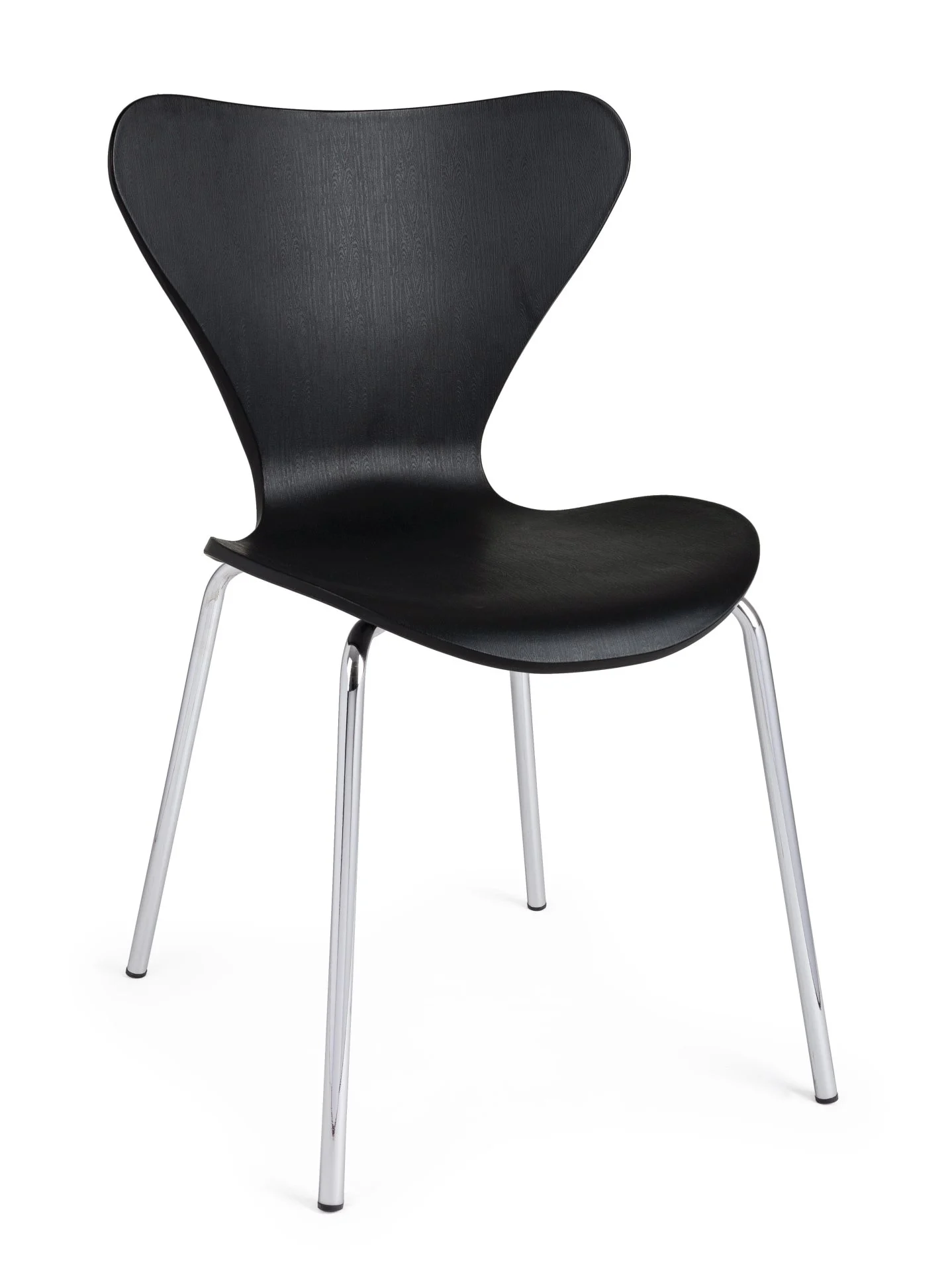 Stuhl Tessa 4er-Set, Kunststoff und Metall, modern, schwarz, komfortables Design für Dein Zuhause
