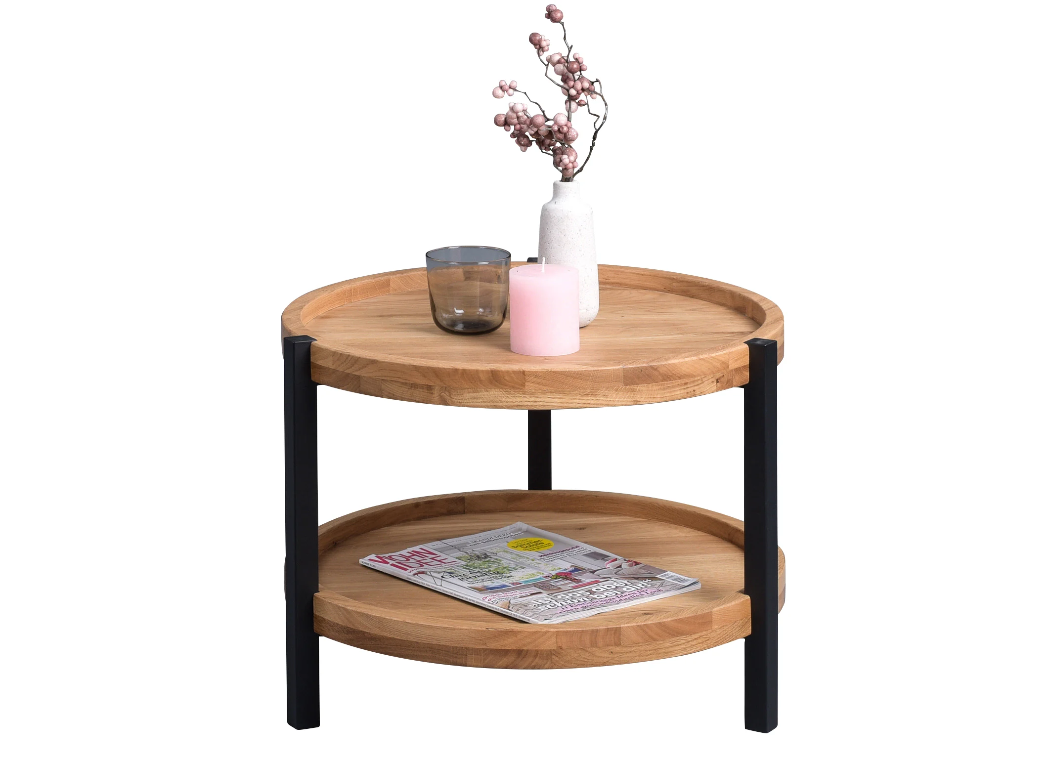 Couchtisch Beistelltisch NADA 39x50 cm Wildeiche furniert - Fun Moebel