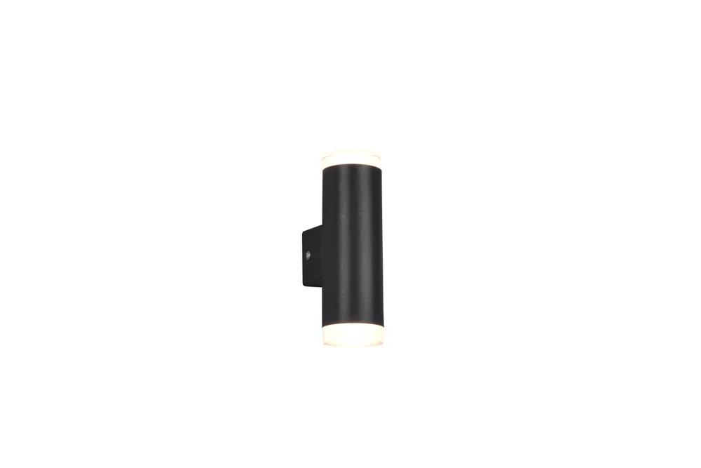 Trio Ray Wandleuchte LED Kunststoff/Glas Schwarz matt