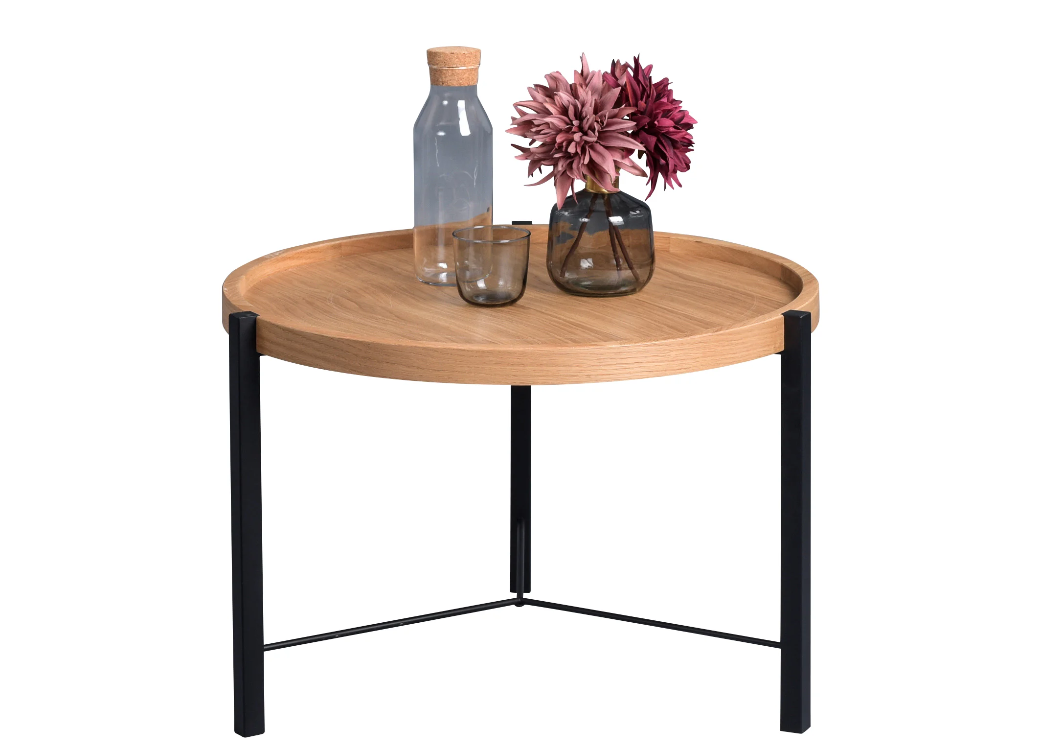 Couchtisch Beistelltisch TIRA 46x65 cm Wildeiche furniert - Fun Moebel