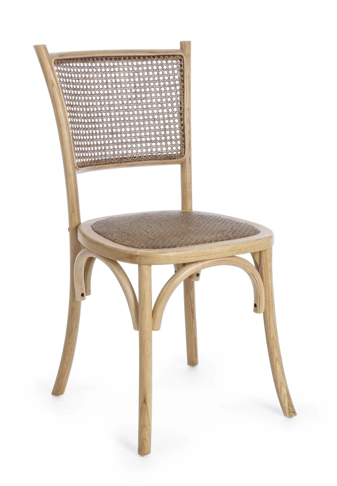 Stuhl Carrel aus Rattan und Ulmenholz, klassisch, natur, leicht zu reinigen, für drinnen - Bizzotto