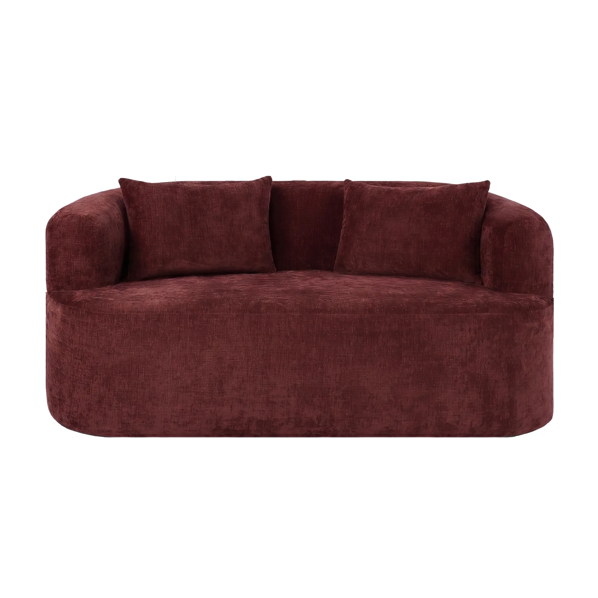 2-Sitzer Sofa Adele Chenille Burgunderrot