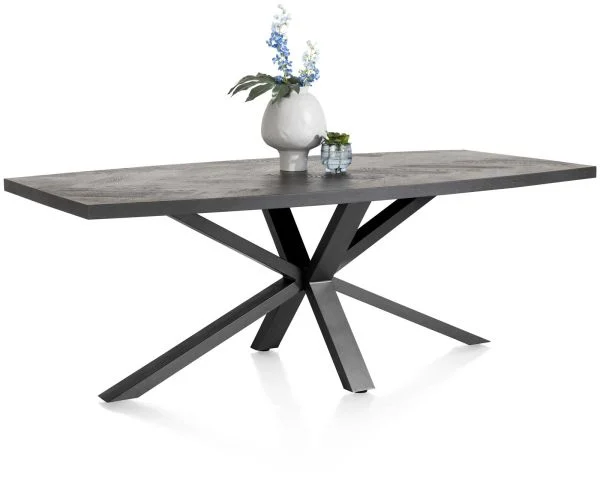 Henders & Hazel Metaluxe Esstisch oval Eiche furniert/Metallgestell