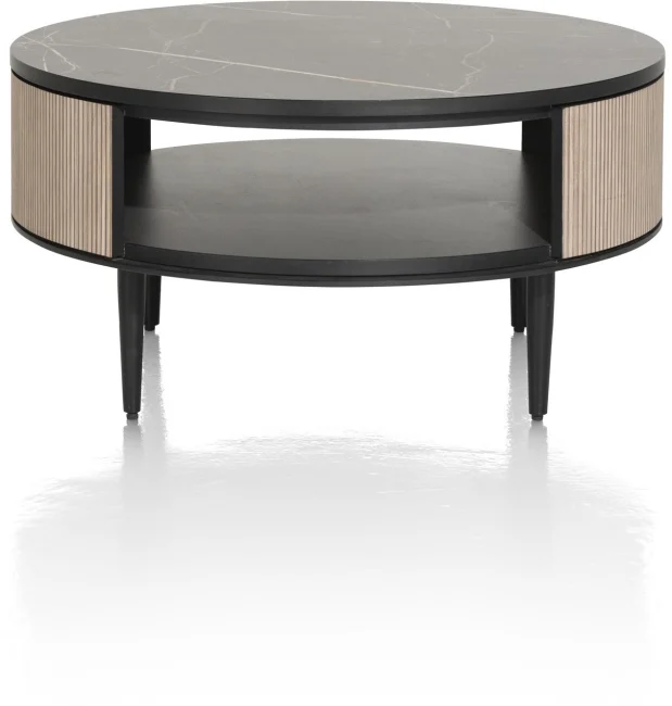 XOOON Aramon Couchtisch + Nische Metall/HPL Ø75 cm