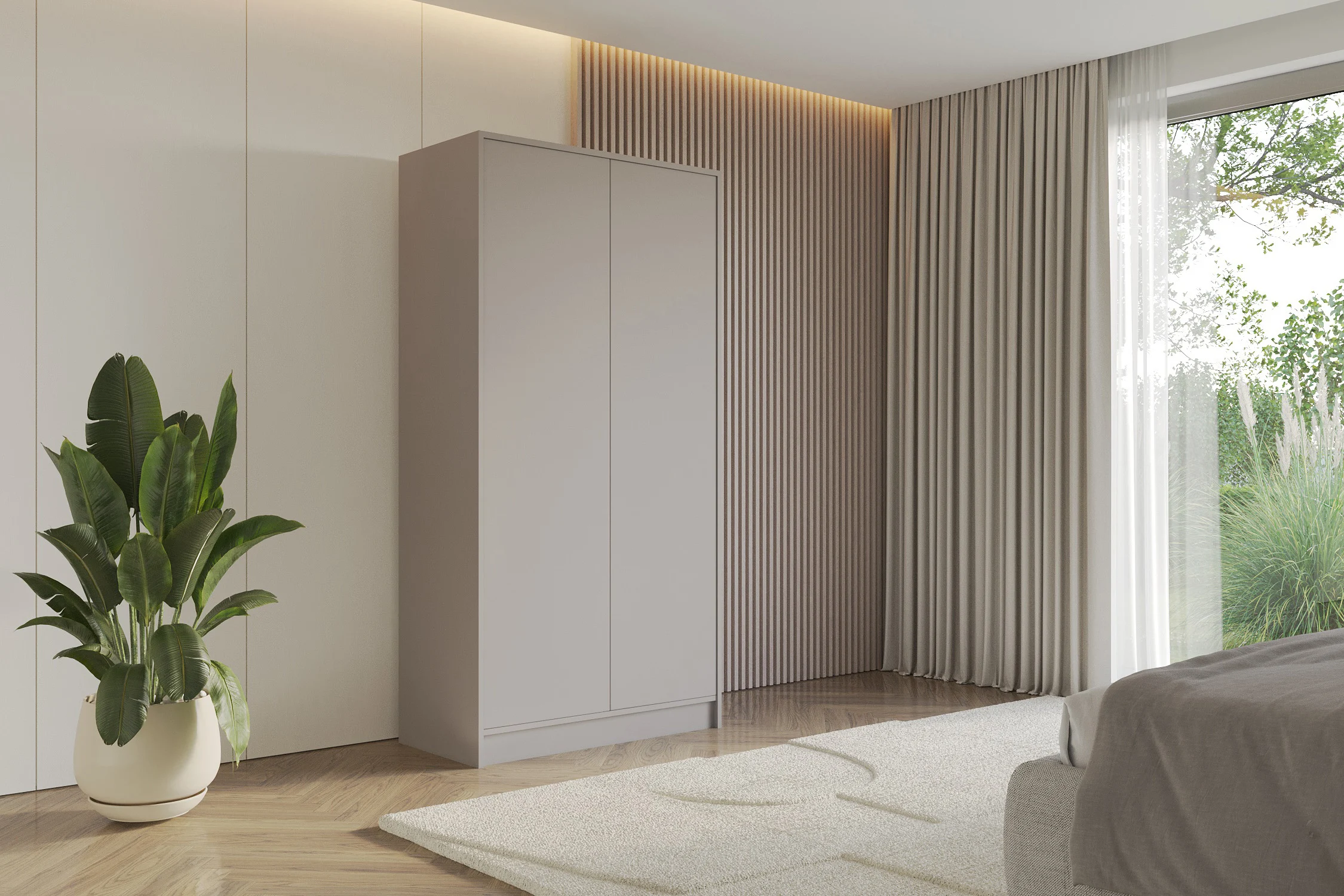 Drehtürenschränke GELE Kaschmir 102 cm x 51 cm x 200 cm - Altdecor
