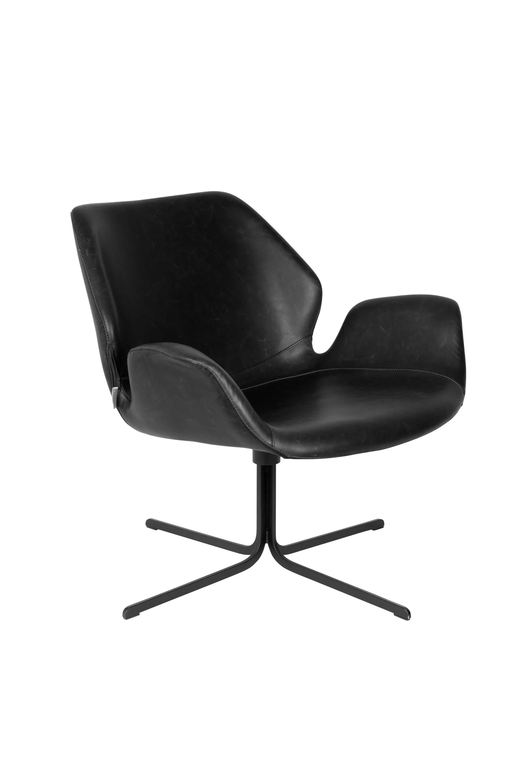 Zuiver Nikki Lounge Chair Stahl/PU-Leder