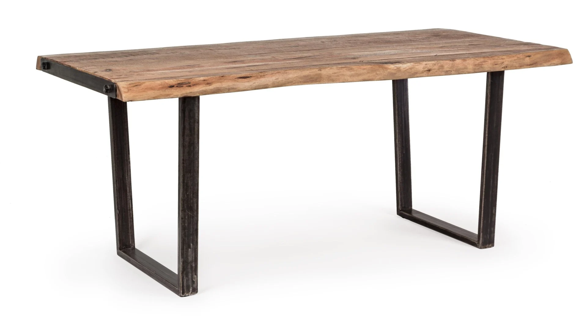 Esstisch Elmer aus Akazienholz, modernes Design mit V-Gestell, naturfarben, 180 cm