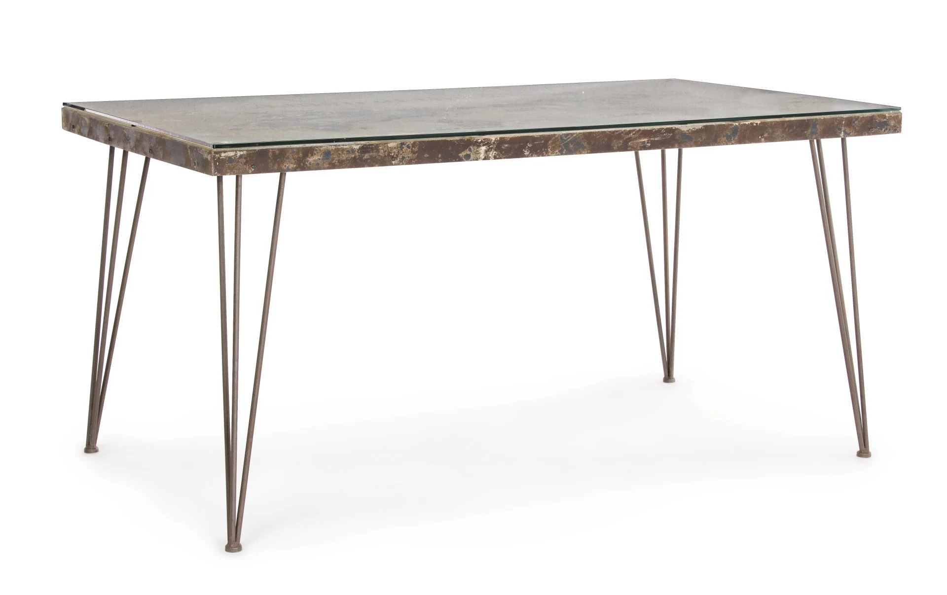 Esstisch Atlantide aus MDF, klassisch rechteckig, Bronze, für 4–6 Personen, 160 cm - Bizzotto