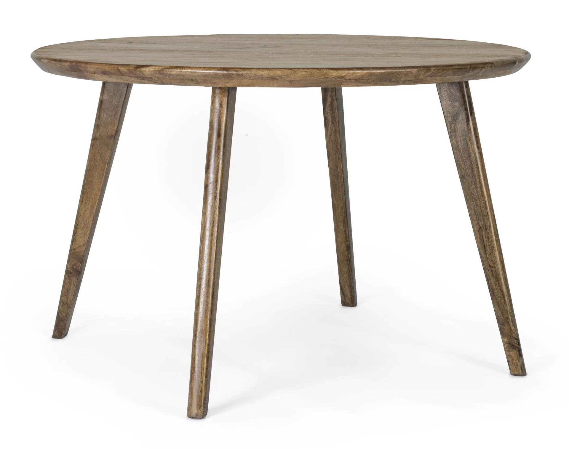 Esstisch Sylvester aus Mangoholz, rund, klassisch, natur, 120 cm Durchmesser, für 4–6 Personen - Bizzotto