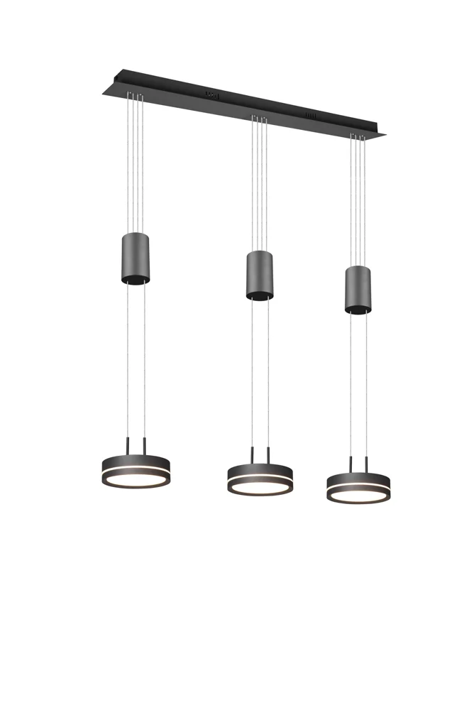 Trio Franklin Pendelleuchte LED Aluminium/Kunststoff weiß Dimmbar/höhenverstellbar