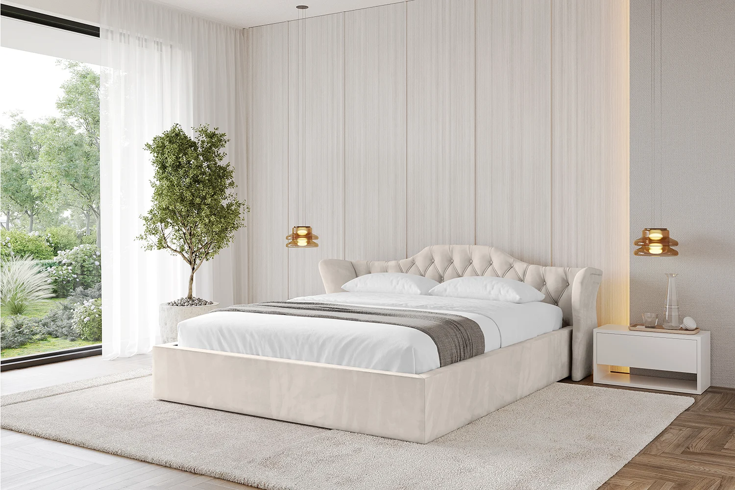 Polsterbett ZORAN-v1 Beige - Casablanca 2301 120x200 cm