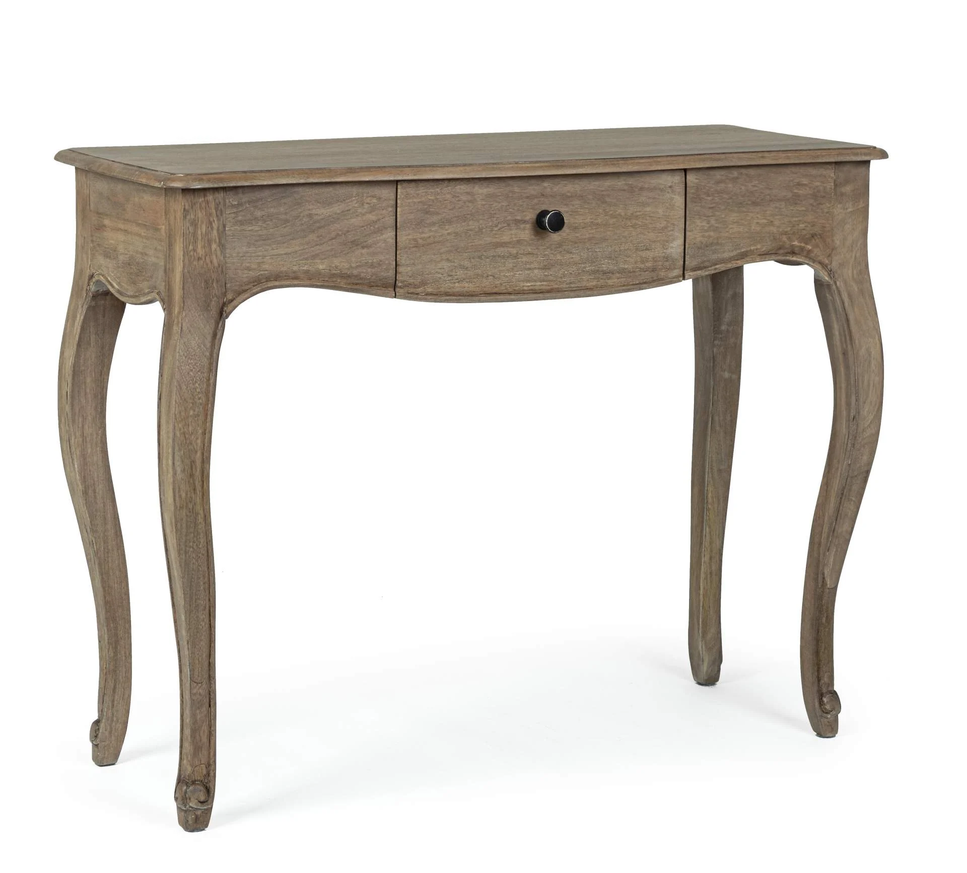 Konsole Domitille aus Mangoholz, klassischer Stil, natur, 100 cm Breite, mit Schublade - Bizzotto