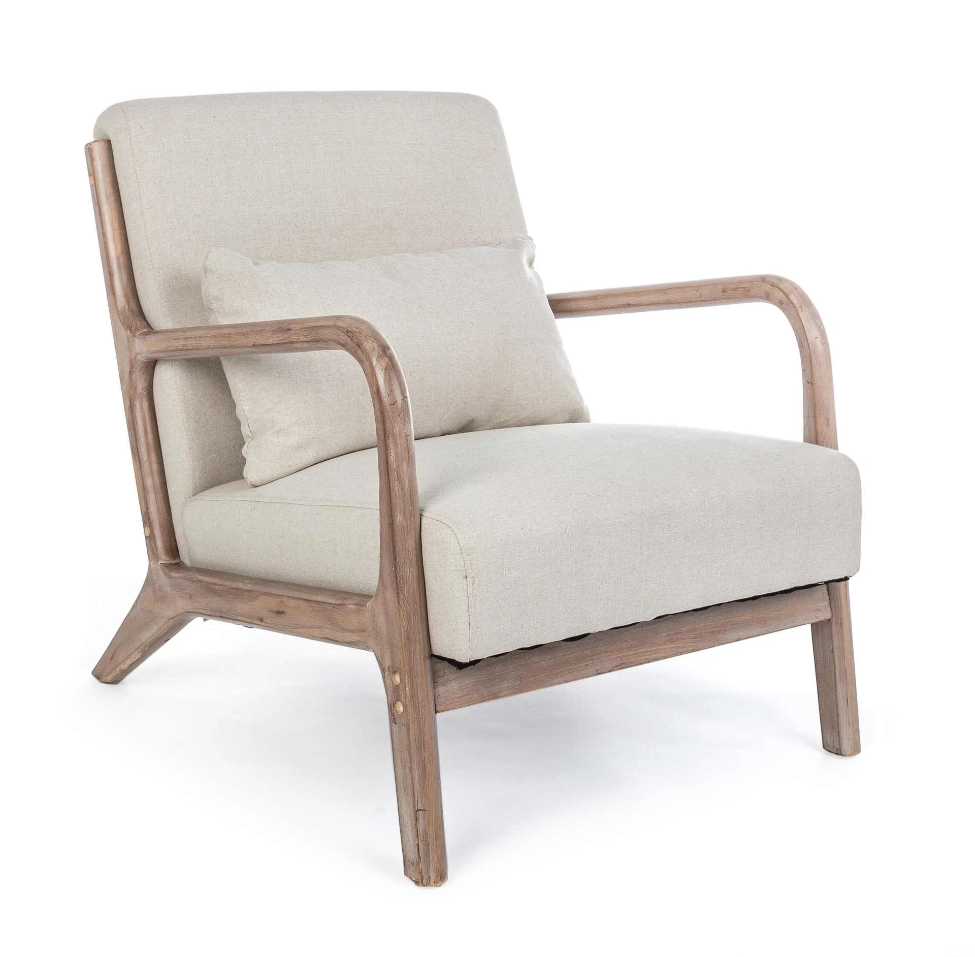 Sessel Ancilla mit Stoff-Bezug, modernes Design, Beige, gemütlich gepolstert, Bizzotto