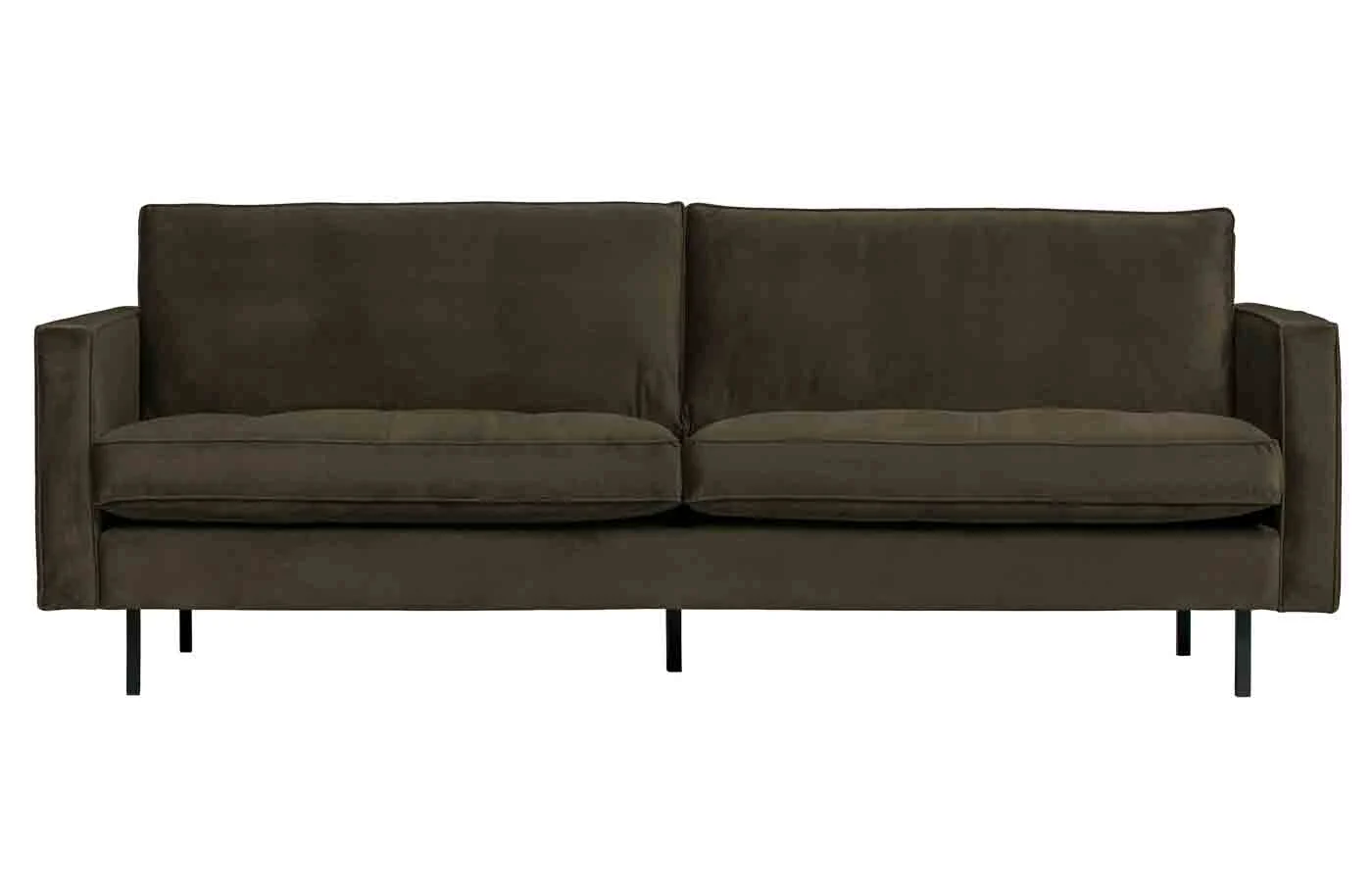 Sofa Rodeo Classic Samt, modern und bequem, dunkelgrün, 2,5 Sitzer für 2-3 Personen